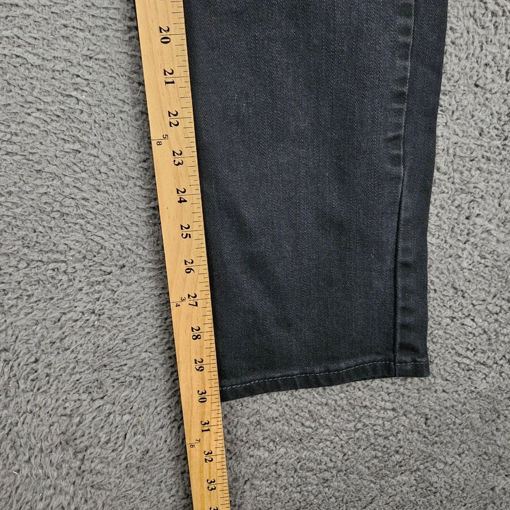 Levis Slim Fit‎ Jeans Mens 34x32 Black Stretch Denim Dark Wash